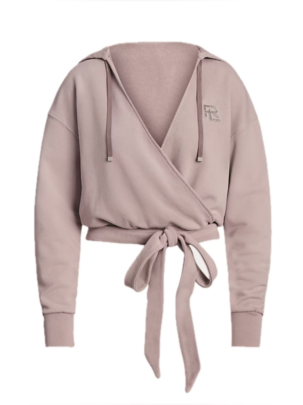 Ralph Lauren Purple Label Cotton Wrap Hoodie Mauve XS Made in Italy